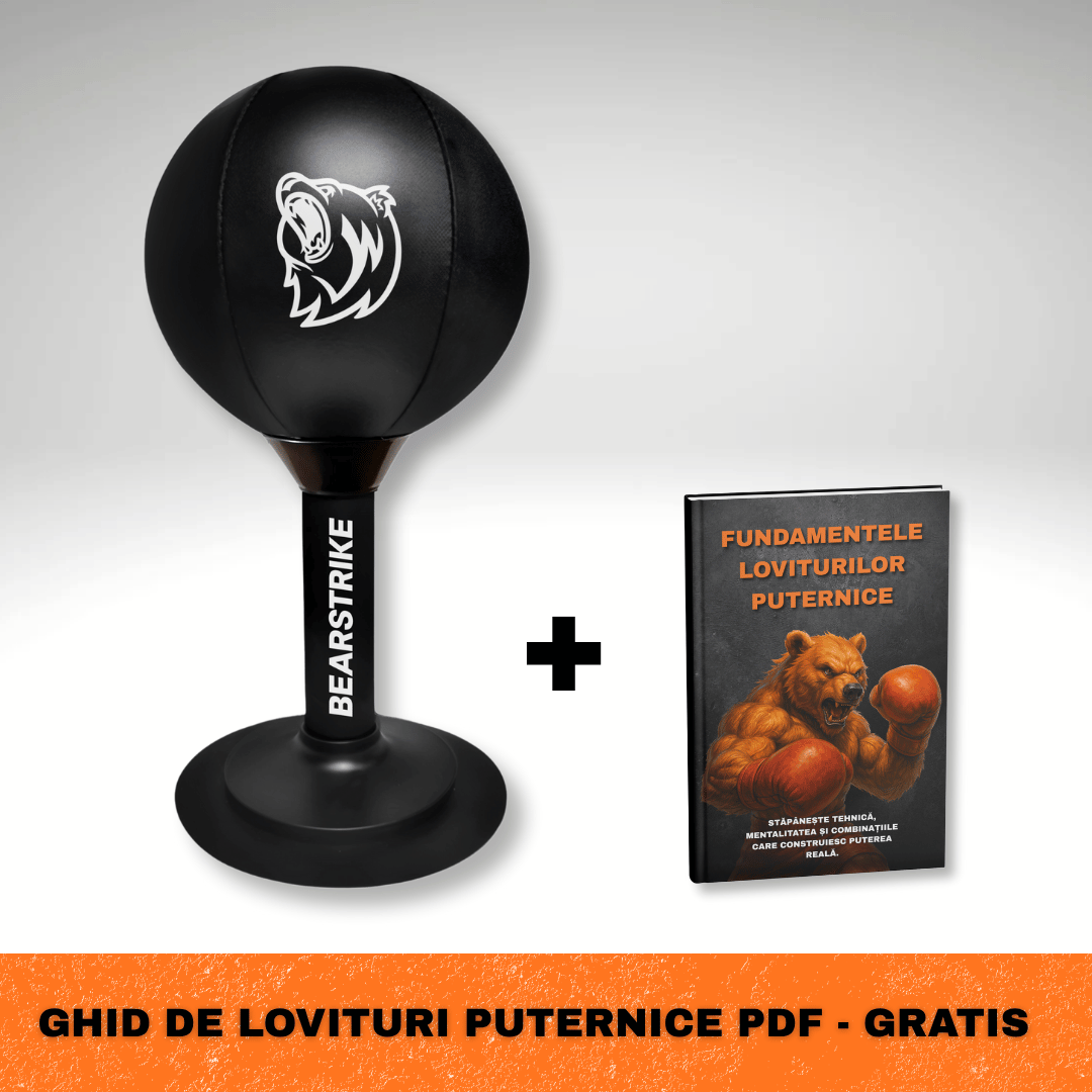 Sacul de box portabil BearStrike Smash Bag cu ghid PDF gratuit de lovituri puternice